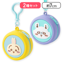 【うさぎ＆モモンガ】ちいかわ まんまるミニシリコンポーチ