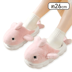 【ピンク】厚底サメさんスリッパ