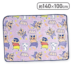 【しんちゃん＆シロ＆ぶりぶりざえもん】クレヨンしんちゃん ふわふわブランケットver.2