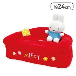 【レッド】ミッフィーマスコット付きティッシュカバー