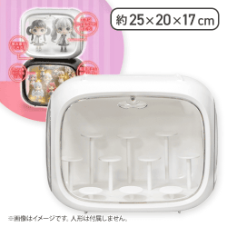 【ホワイト】フィギュアディスプレイケース LEDライト付き 2