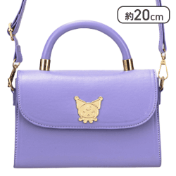 【パープル】クロミ 持ち手付きロングストラップショルダープレートバッグ