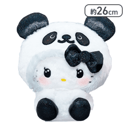 【ブラック】パンダ ハローキティ GIRAGIRA♡BIGぬいぐるみ