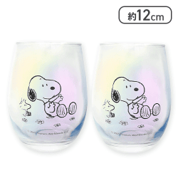 【右向き】スヌーピー　オーロラペアグラス