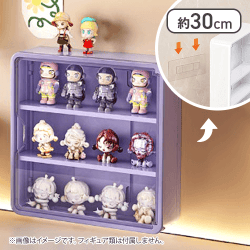【パープル】3段式ミニフィギュアケース