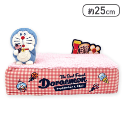 【ピンク】ドラえもんスイーツモチーフジオラマティッシュケース