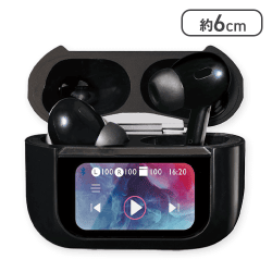 【ブラック】液晶タッチパネル付き　TWSイヤホン　Awesome3