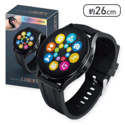 【ブラック】タッチスクリーンスマートウォッチ　LIBERTY（リバティ）