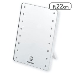 「マリ・クレール」LEDライト付卓上ミラー・スクエア