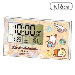 【オレンジ】サンリオキャラクターズ　横型電波クロック