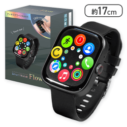 【リッチブラック】2.0インチ タッチスクリーン スマートウォッチFlow