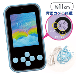 【ブルー】スマートフォン型TOYカメラ
