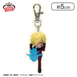 【サンジ】ワンピース フィギュアキーホルダー-モンキー・D・ルフィ/ロロノア・ゾロ/サンジ-