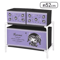 【クロミ】マイメロディ♡クロミ 月夜のメロクロ3ボックス付き収納ケース