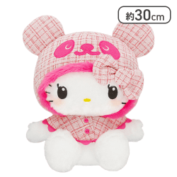 パンダ ハローキティ 胸きゅんツイード超BIGぬいぐるみ