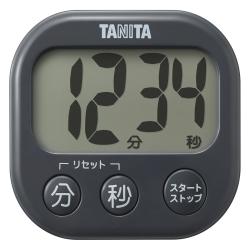 タニタ でか見え 抗菌でか見えタイマー ダークグレー