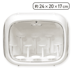 【ホワイト】フィギュアディスプレイケース LEDライト付き 3