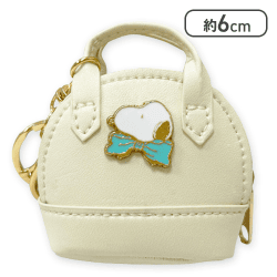 【ホワイト】スヌーピー　ミニハンドバッグ型KC