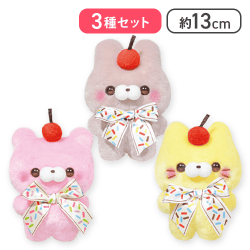 【うさぎさん＆かわうそさん＆ねこさん】すくっとたっちさん ぬいぐるみ 〜からすぷ〜