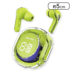 【グリーン】ライティングTWSクリアイヤフォン