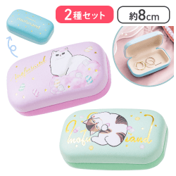 【ピンク＆グリーン】mofusand スイーツにゃんなジュエリーミニケース