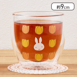 【顔】ミッフィー ダブルウォールグラス チューリップ