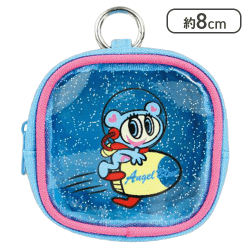 【エンジェルブルー】ナルミヤキャラクターズ 窓つきスクエアポーチ