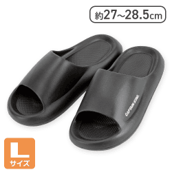 CSクッションサンダルLブラック