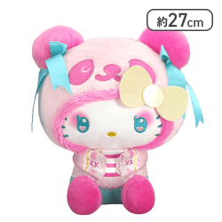 【ピンク】パンダ ハローキティ 中華ロリータBIGぬいぐるみ