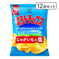 【12点セット】ポテトチップス じゃがいもと塩※賞味期限:2026/10/31