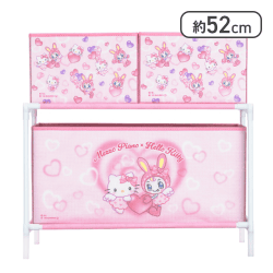 【エンジェル】メゾピアノ×ハローキティ 3ボックス付き収納ケース