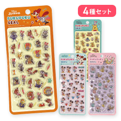 【ミッキー＆プリンセス＆くまのプーさん＆ズートピア】ディズニーぷくぷくシール2