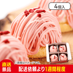 【4個入】福岡あまおう苺のモンブラン