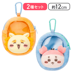 【シーサー＆古本屋】ちいかわ窓付きおかおミニポーチ