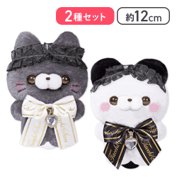 【ねこさん＆ぱんださん】すくっとたっちさん ぬいぐるみ〜ごーるどごしっく〜