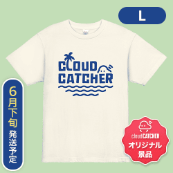 【アイボリー/L】ビーチリゾートTシャツ ※6月下旬発送予定
