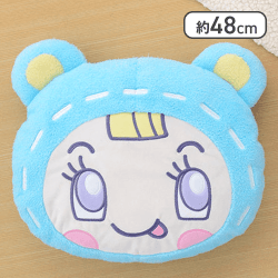 【ブルーベリエちゃん】ナルミヤキャラクターズ　プラチナムザッカフェイスクッション‐ベリエちゃん‐