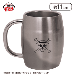 【麦わらの一味】ワンピース 樽型ステンレスタンブラー