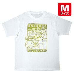 【アイテム白】スーパーマリオTシャツ柄　コミック柄シリーズ