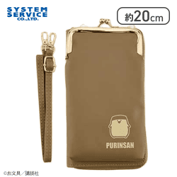 【プリンさん】お文具といっしょ ウォレット付きスマホショルダーポーチ