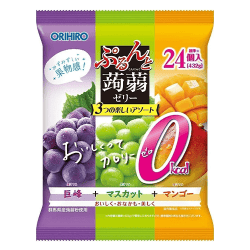 ぷるんと蒟蒻ゼリーパウチ　大袋　カロリーゼロ　巨峰＋マスカット＋マンゴー※賞味期限:2027/04/30