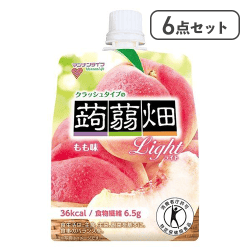 【6点セット】クラッシュタイプの蒟蒻畑 もも味※賞味期限:2027/01/25
