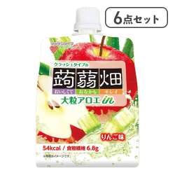 【6点セット】クラッシュタイプの蒟蒻畑 りんご味※賞味期限:2027/02/01