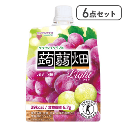 【6点セット】クラッシュタイプの蒟蒻畑 ぶどう味※賞味期限:2027/01/31