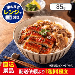 【レンジ調理】 ぱぱっと簡単 うなぎ牛丼 85g：直送