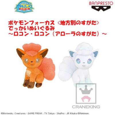 ポケモンフォーカス でっかいぬいぐるみ ロコン ロコン オンラインクレーンゲーム クラウドキャッチャー