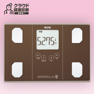 【健康診断】タニタ 体重 体組成計 50g ブラウン BC-314 BR 自動認識機能付き