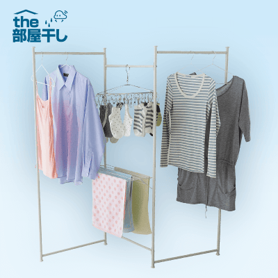 【THE部屋干し】ekansすっきり見える 3連物干し