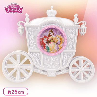 ディズニープリンセス PMパールホワイト馬車型クロック