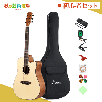 芸術道場Ⅱ】Donner DAG-1C アコースティックギター 初心者セット 